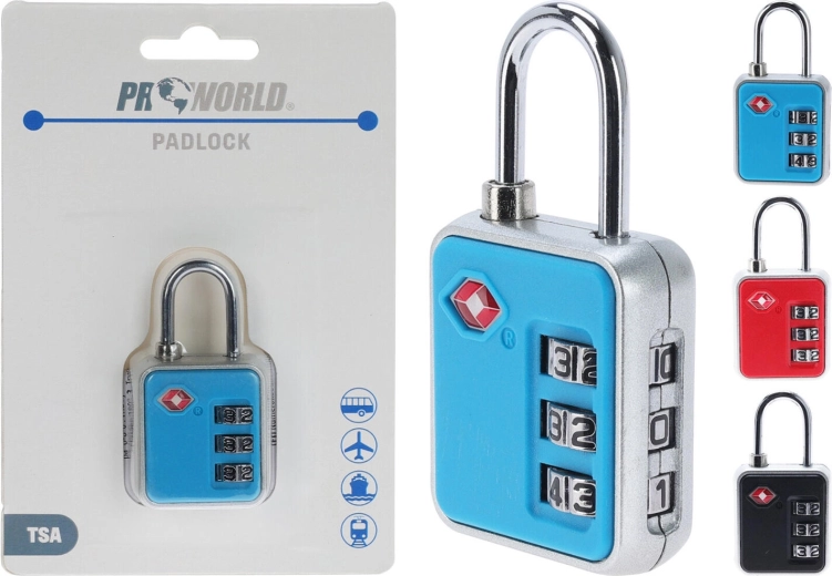 Cadenas de voyage TSA, assortiment de couleurs