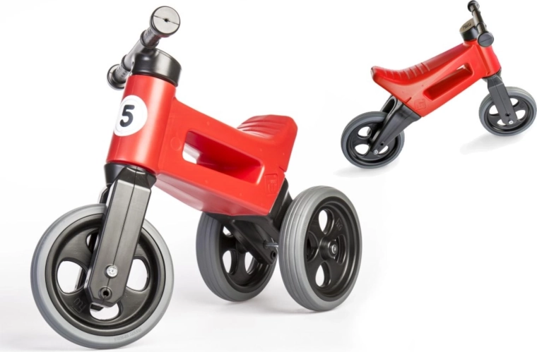 Draisienne Funny Wheels Rider Sport 2-en-1 pour enfants – Rouge