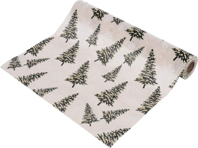 Chemin de table de Noël avec motif de sapins 250 × 28 cm - 1 pièce