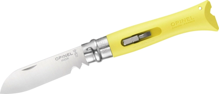 Opinel N°09 DIY couteau de poche multifonction jaune 8 cm