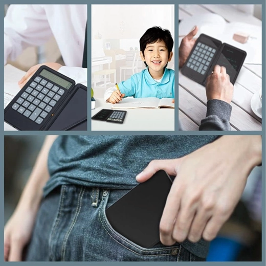 Calculatrice scientifique 2-en-1 avec bloc-notes LCD et stylet