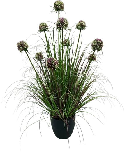 Ail ornemental artificiel en pot, violet, 90 cm Garden Line