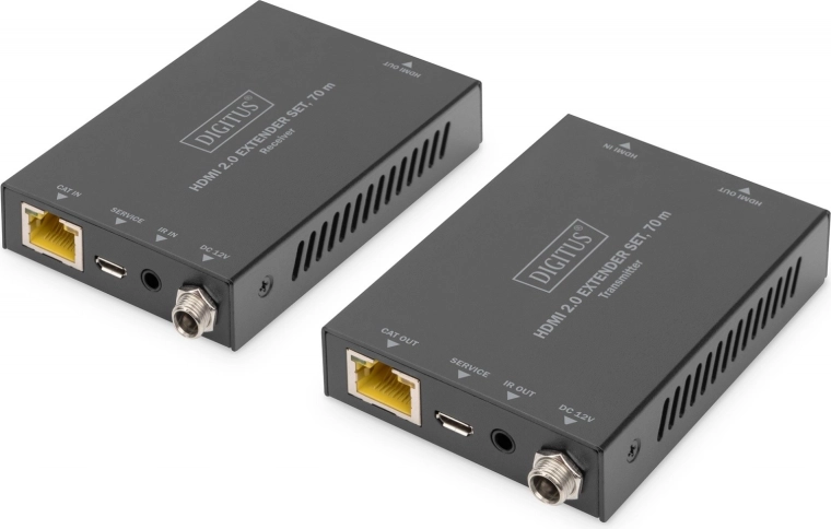 Extenseur HDMI 70 m sur câble réseau avec PoC, 4K 60 Hz