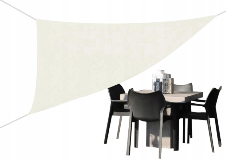 Voile d’ombrage triangulaire beige 3 × 3 × 3 m