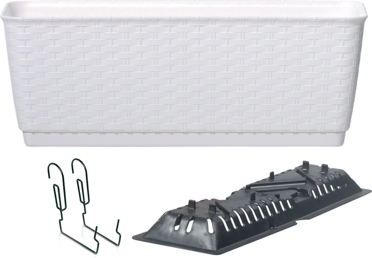 Jardinière avec crochets RATOLLA PW 59 cm blanche