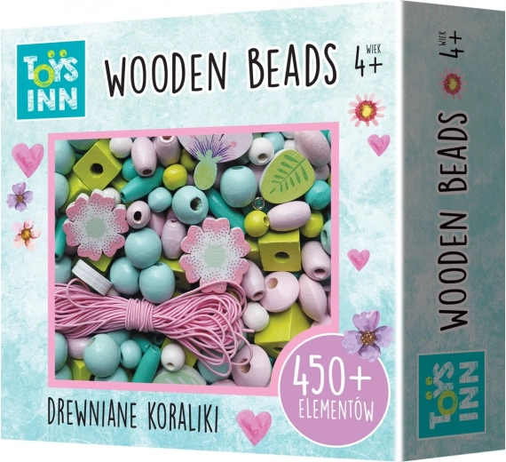 Perles en bois Fleurs – coffret 450 pcs