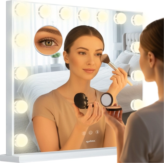 Miroir LED de maquillage Soulima 58 × 46 cm