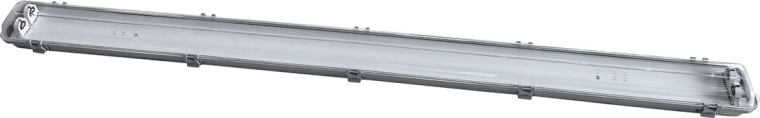 Luminaire plafonnier étanche à la poussière Solight pour 2 tubes LED T8 de 120 cm