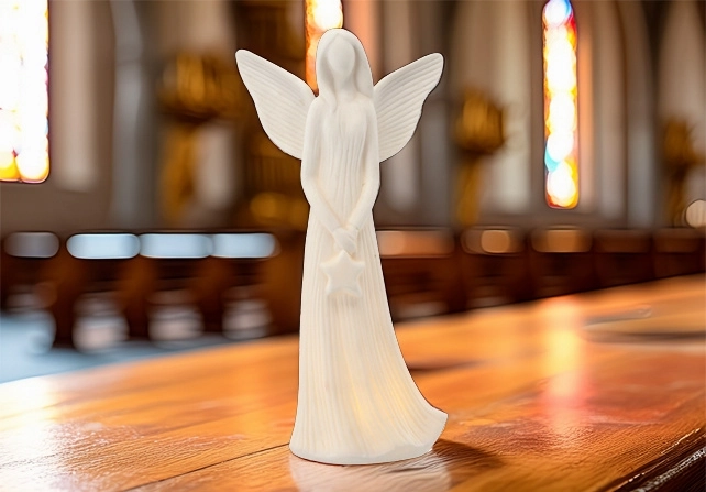 Figurine LED d’ange avec étoile, 23,6 cm - 1 pièce