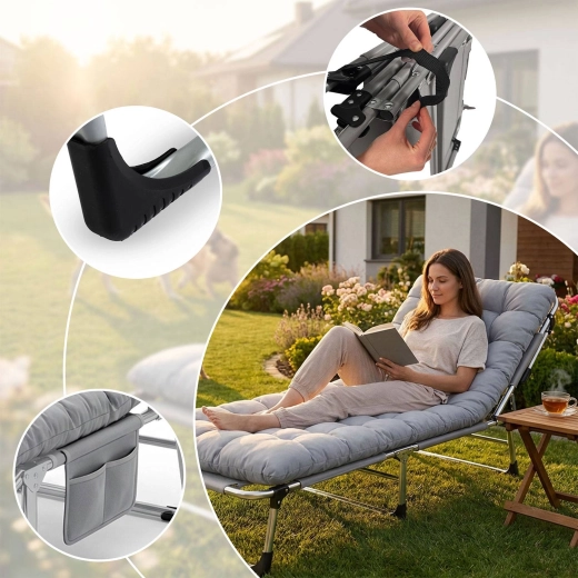 Épaisseur de rembourrage et appui-tête pour un confort toute la journée