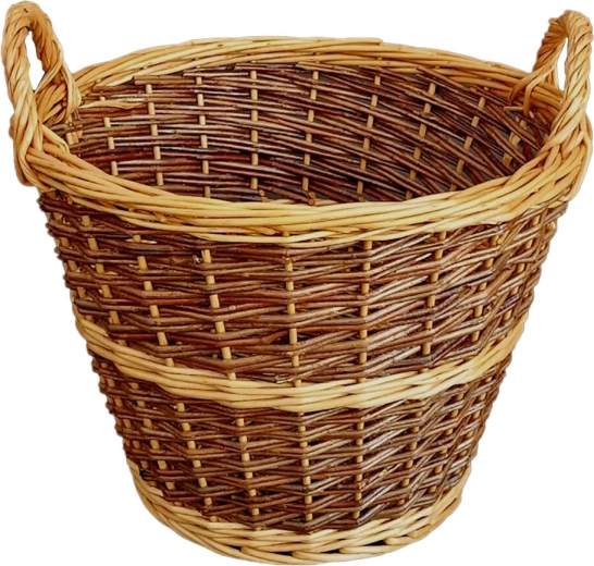 Panier en osier non écorcé pour herbe et fruits, diamètre 40 cm