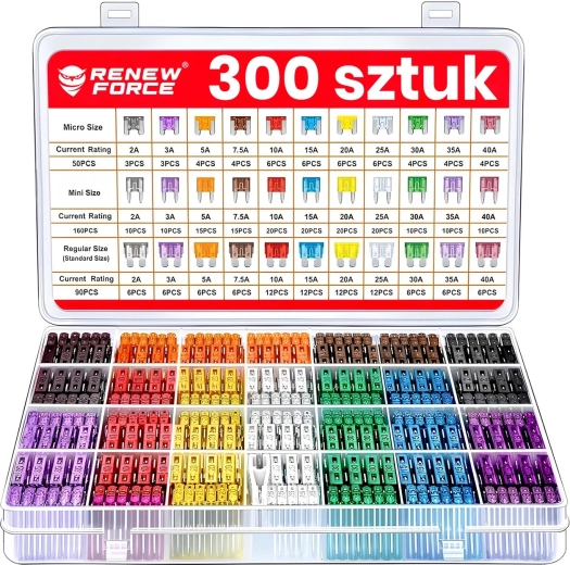 Kit de fusibles automobiles 300 pièces 2–40 A