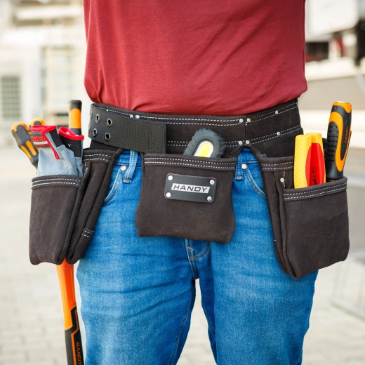 Ceinture porte-outils en cuir Handy avec 7 poches