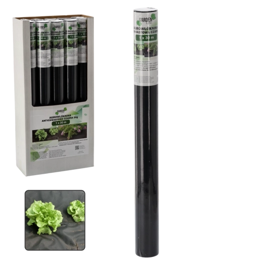 Agrotextile anti-mauvaises herbes 1 × 30 m noir 50 g/m²