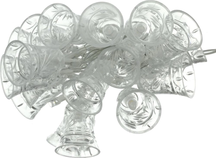Guirlande lumineuse avec clochettes, 20 LED, blanc chaud
