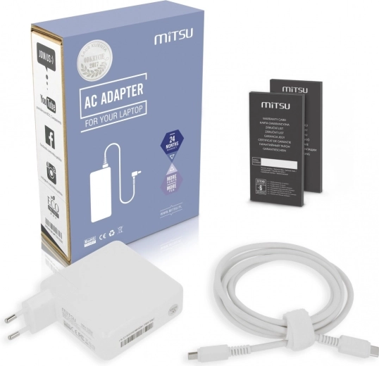 Adaptateur d’alimentation USB‑C Mitsu pour ordinateur portable 100 W (PD)