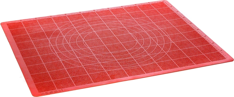 Tapis en silicone 58 × 47 cm avec repères Culinaria rouge