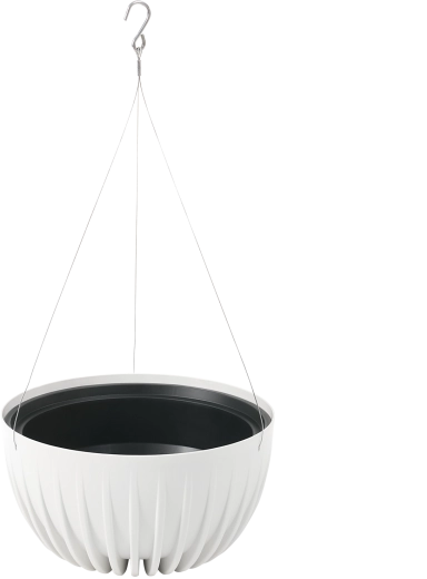 Suspension pour plantes Mira Eco Recycled 30 cm – blanc