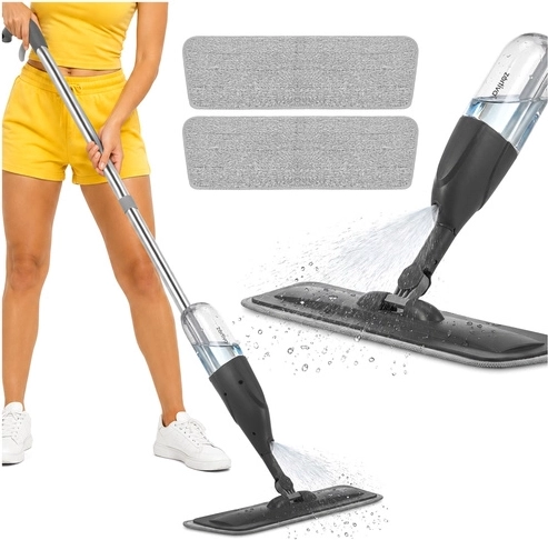 Balai-serpillière Zortiva avec spray 300 ml avec 3× housses en microfibre - 1 pièce