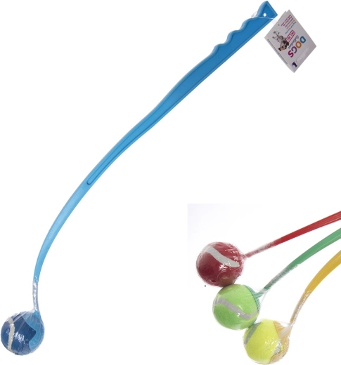 Jouet pour chien – lanceur en plastique 68 cm (assortiment de couleurs)