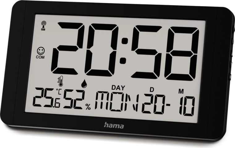 Horloge murale à radiopilotage Hama Cuba noire