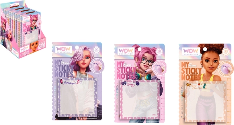 Bloc-notes adhésifs WOW Generation – assortiment de motifs