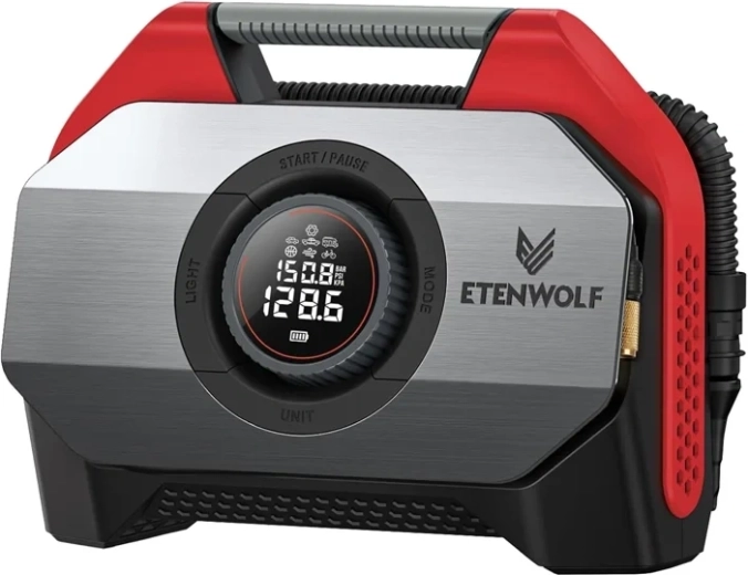 Compresseur automobile Etenwolf S6 11,03 bar 19 200 mAh – Rouge