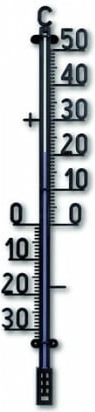 Thermomètre extérieur grand format TFA noir