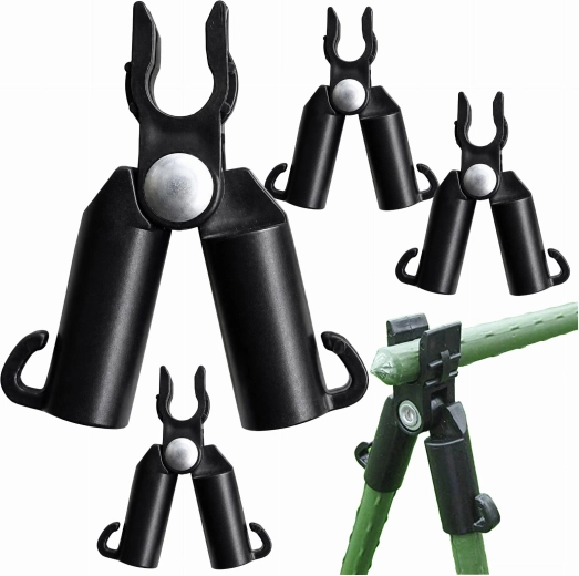 Trojclip articulé suspendu pour tuteurs de jardin Ø 11 mm, 4 pcs