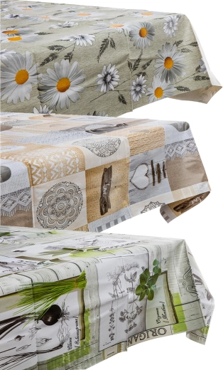 Nappe APETIT 100 × 140 cm en PVC, assortiment de décors