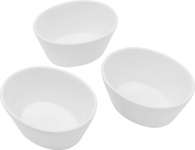 Regular : set de 3 bols à dips en porcelaine 10 cm