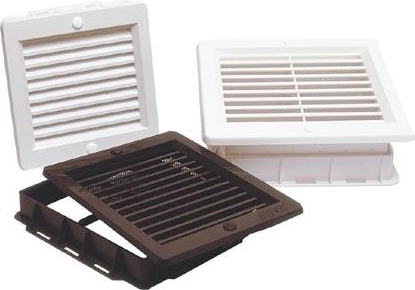 Grille d’aération avec moustiquaire 300 × 300 mm blanc