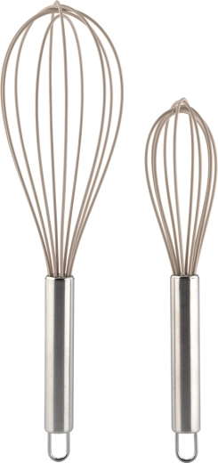 Altom Design fouets en métal avec embouts en silicone, lot de 2 pcs