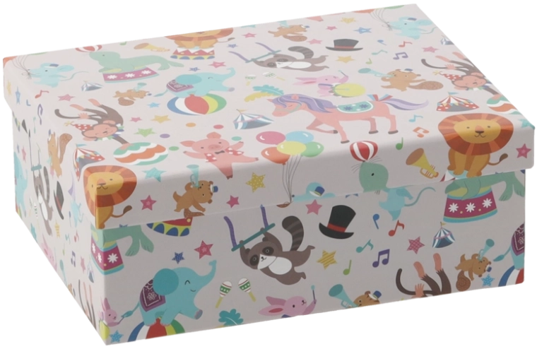 Boîte cadeau Kolorowe Zwierzęta 47 × 37 × 17 cm - 1 pièce