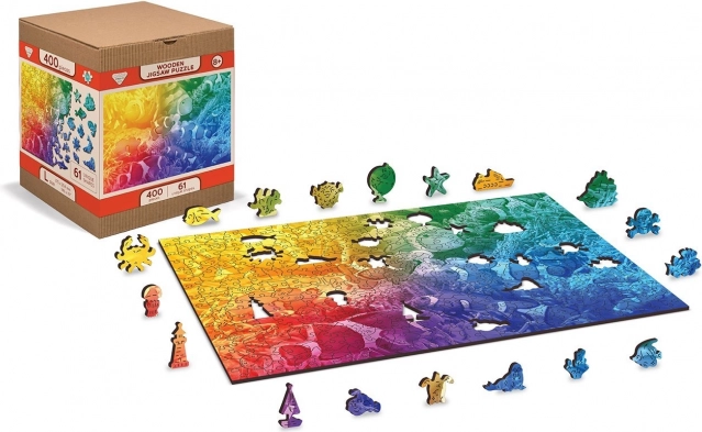 Puzzle en bois Poissons tropicaux 2-en-1 – 100 pièces