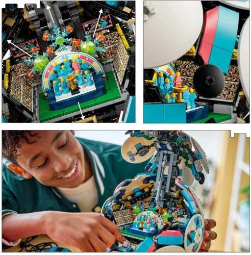 Mini-stade caché avec scène de célébration