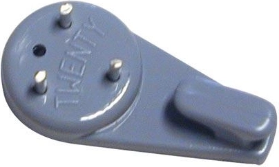 Crochet universel TWENTY PH gris (5 pcs)