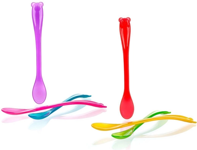 Cuillères en plastique pour enfants 4Kids 17 cm, assortiment de couleurs, 3 pcs