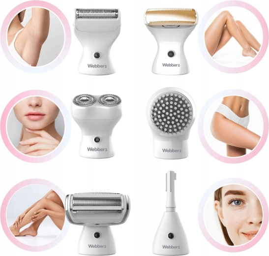 4 têtes interchangeables pour le corps et le visage