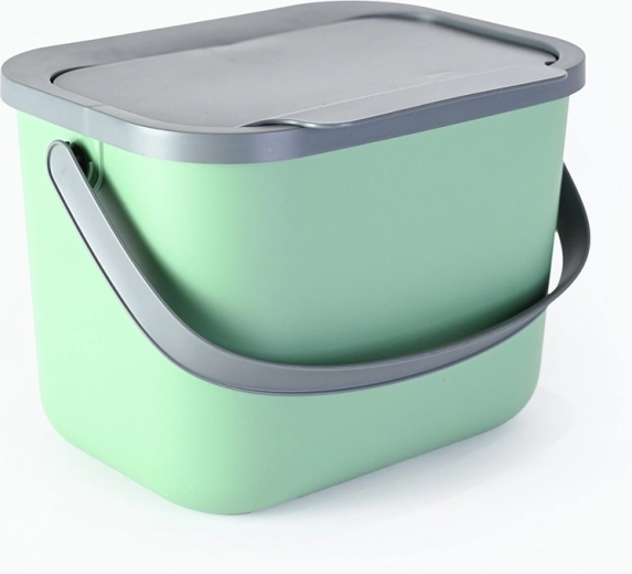 Poubelle de cuisine verte pour biodéchets 6 l