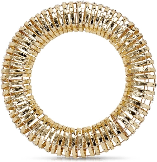 Couronne de Noël lumineuse avec 30 LED, dorée, 40 cm