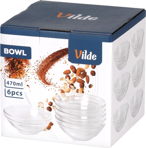 Ensemble de 6 bols de 470 ml pour un service polyvalent