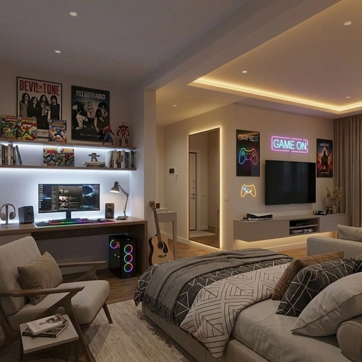Idéal aussi pour un coin gaming et la décoration