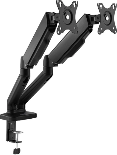 Support de bureau double pour moniteurs 17–32" avec bras à gaz