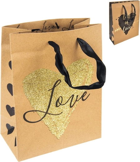 Sac cadeau Love 26 × 10 × 32 cm (mix de 3 variantes)