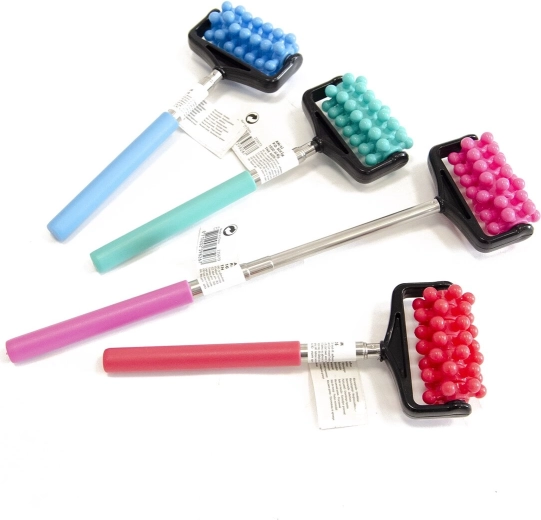 Rouleau de massage manuel télescopique en plastique (4 variantes de couleur)