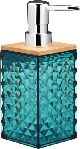 Corps turquoise transparent à structure décorative