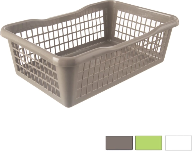 Panier de rangement en plastique 30 × 20 × 10 cm, assortiment de couleurs - 1 pièce
