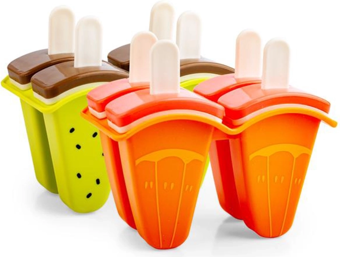 Moule à glace en plastique – pomelo/kiwi, lot de 4 pièces