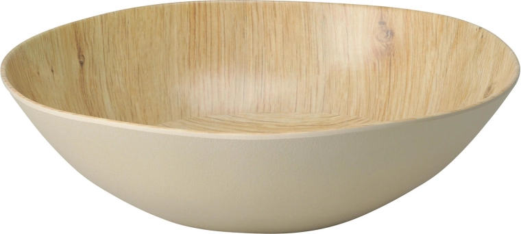 Saladier en mélamine avec décor bois 30 cm